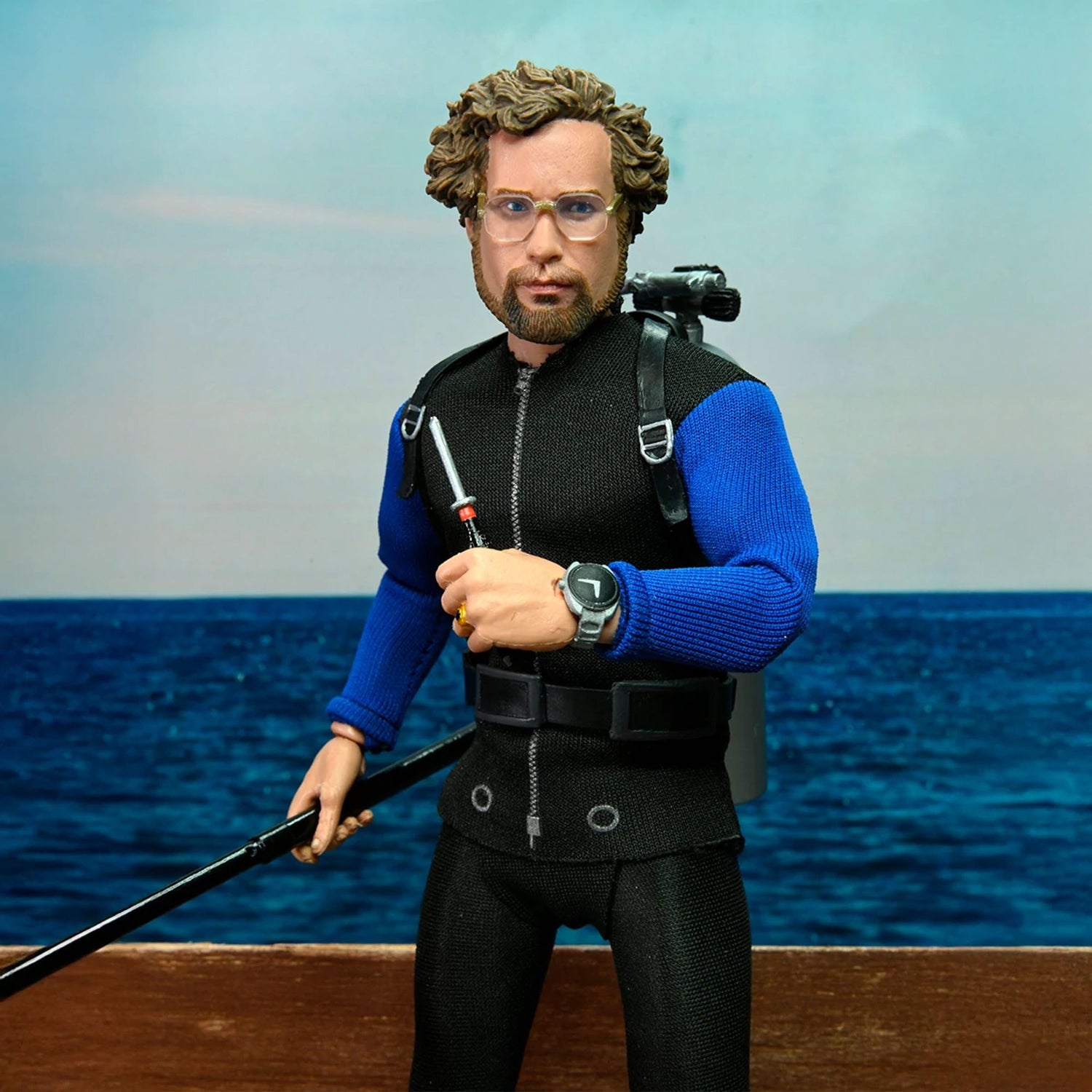 JAWS - 8” CLOTHED ACTION FIGURE - HOOPER (SHARK CAGE)