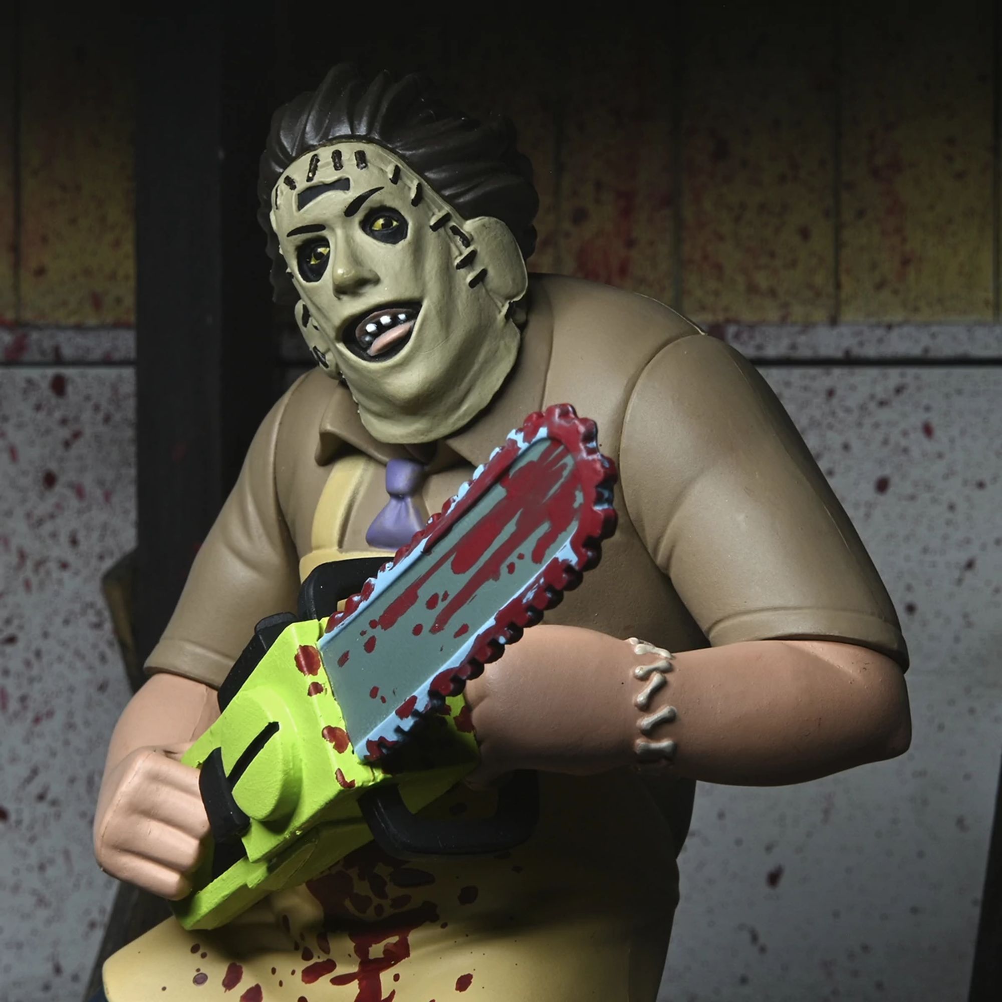 TEXAS CHAINSAW MASSACRE - 6" SCALE ACTION FIGURE - TOONY TERRORS LEATHERFACE (BLOODY)