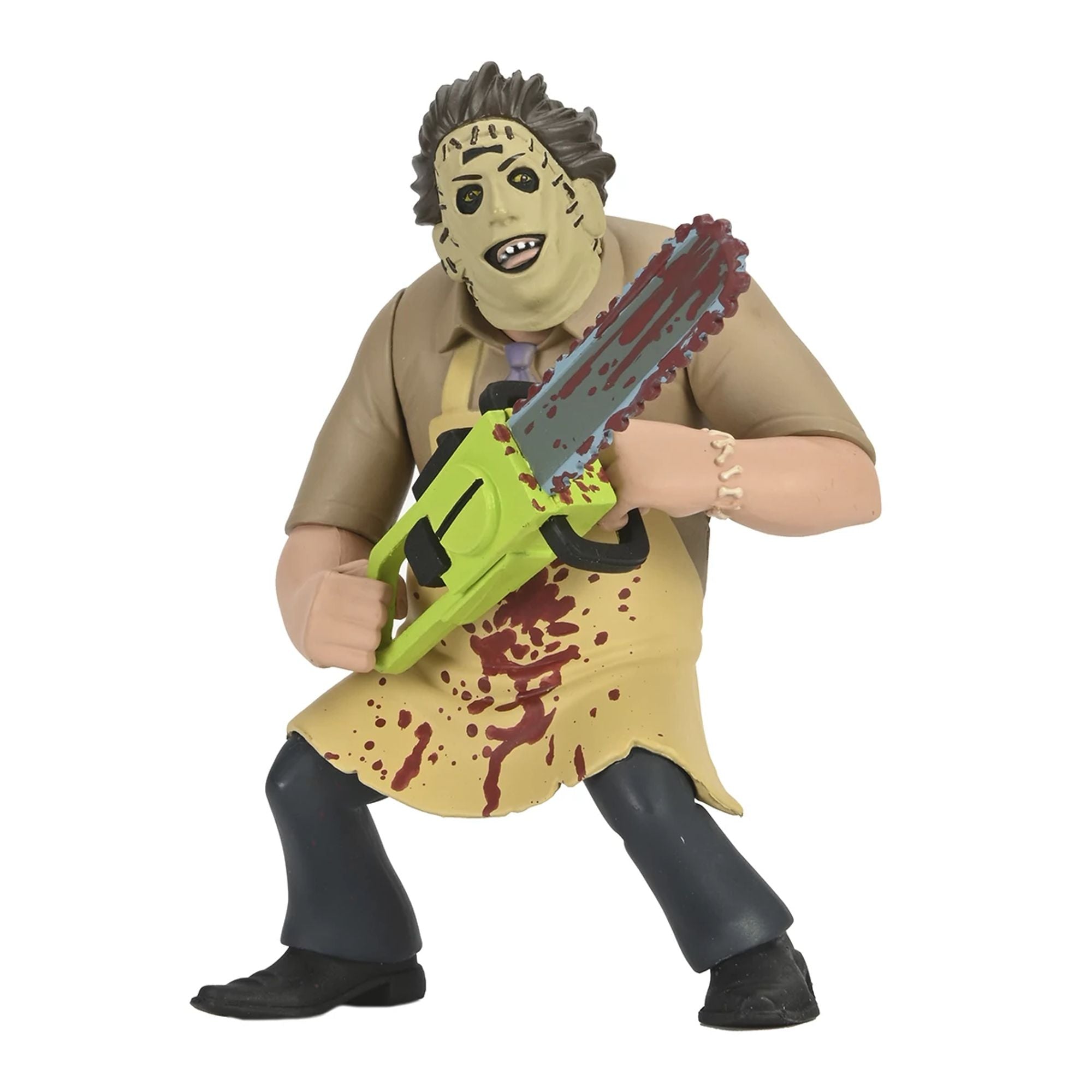 TEXAS CHAINSAW MASSACRE - 6" SCALE ACTION FIGURE - TOONY TERRORS LEATHERFACE (BLOODY)
