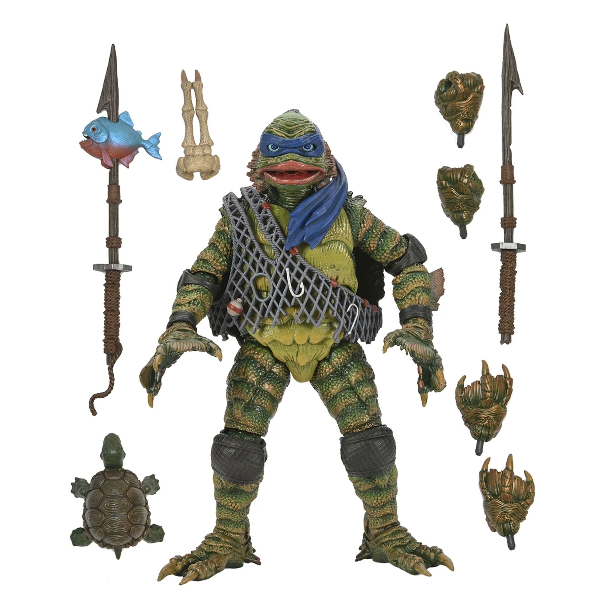 UNIVERSAL MONSTERS X TEENAGE MUTANT NINJA TURTLES - 7’’ SCALE ACTION FIGURE - LEONARDO CREATURE BLACK LAGOON