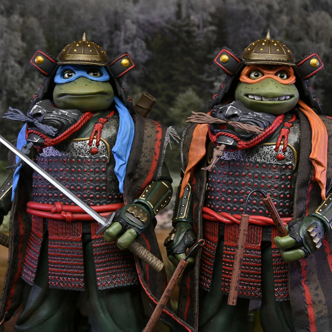 TEENAGE MUTANT NINJA TURTLES 3 (MOVIE) - 7" SCALE ACTION FIGURES - LEONARDO & MICHELANGELO 2 PACK