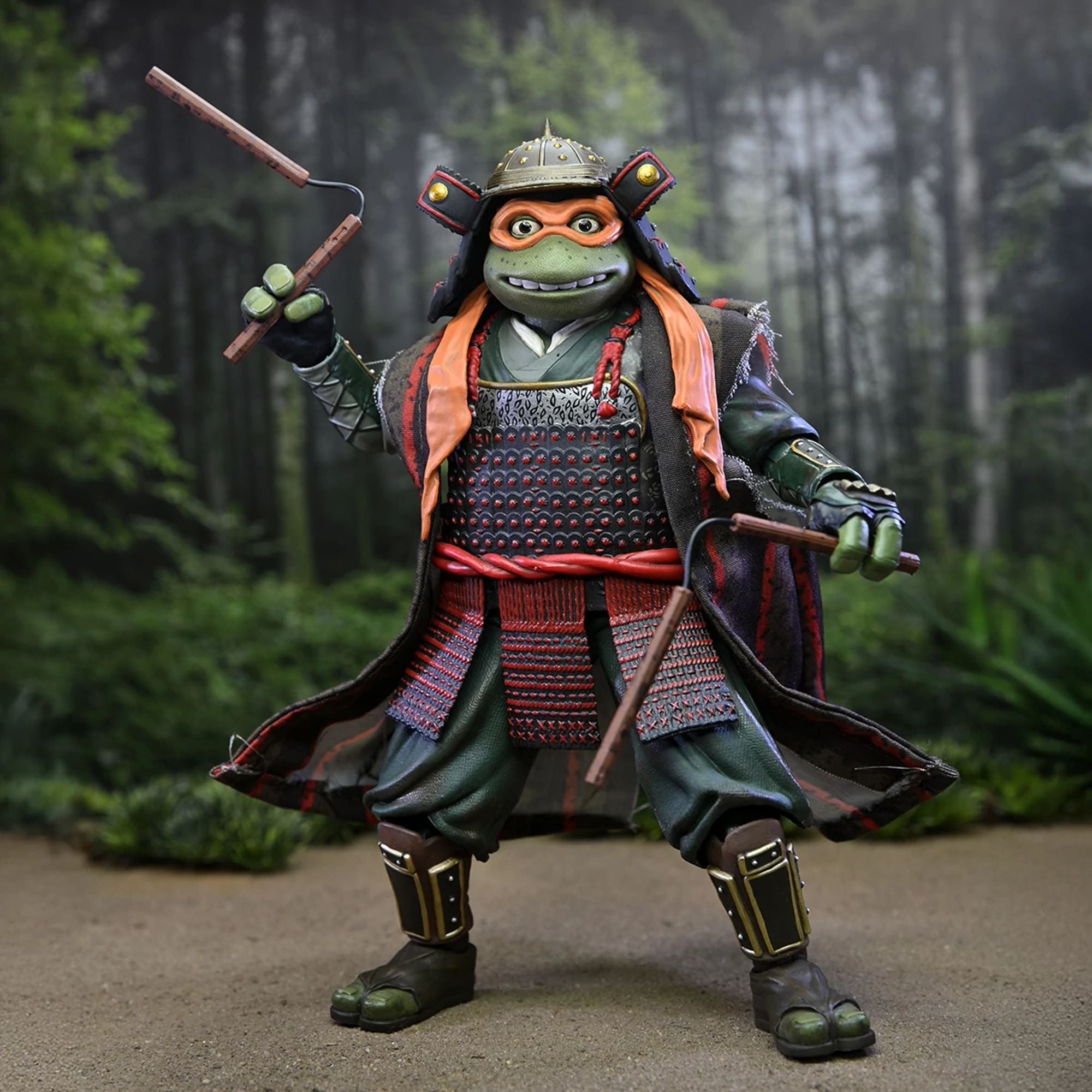 TEENAGE MUTANT NINJA TURTLES 3 (MOVIE) - 7" SCALE ACTION FIGURES - LEONARDO & MICHELANGELO 2 PACK