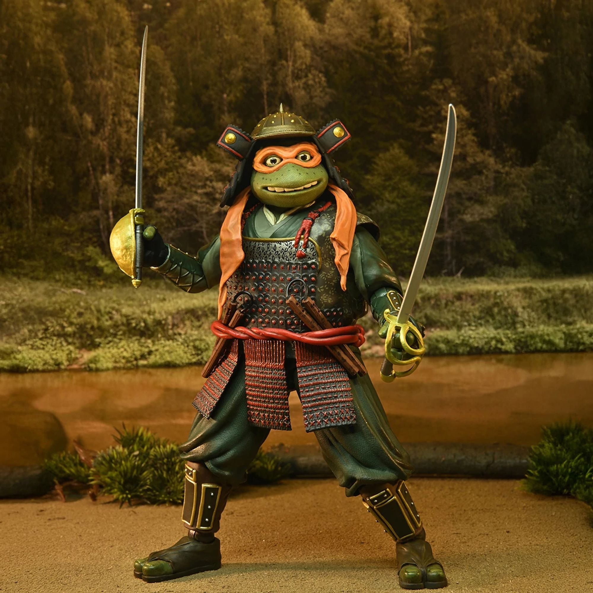 TEENAGE MUTANT NINJA TURTLES 3 (MOVIE) - 7" SCALE ACTION FIGURES - LEONARDO & MICHELANGELO 2 PACK