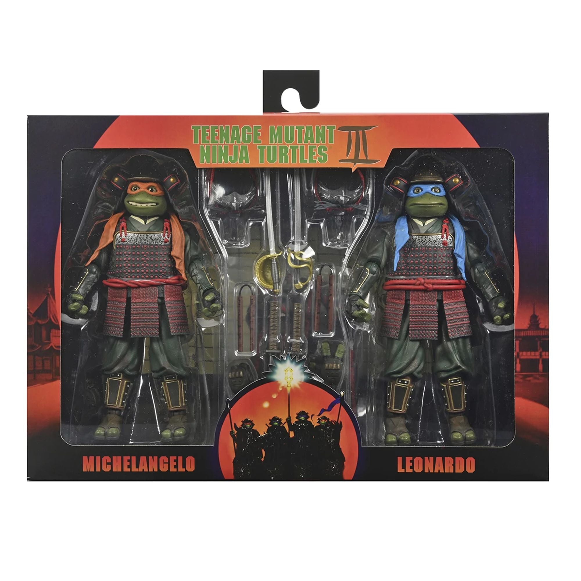 TEENAGE MUTANT NINJA TURTLES 3 (MOVIE) - 7" SCALE ACTION FIGURES - LEONARDO & MICHELANGELO 2 PACK