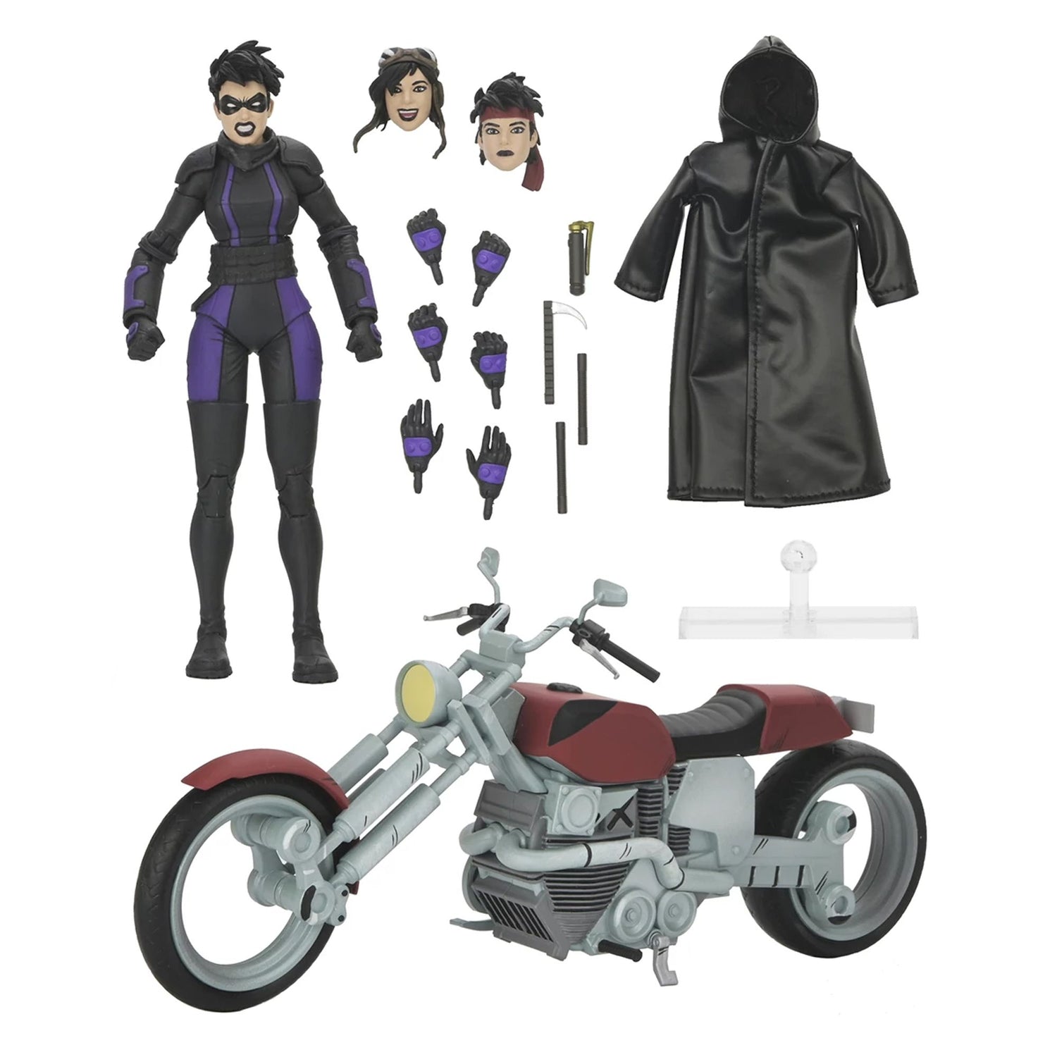 TEENAGE MUTANT NINJA TURTLES (THE LAST RONIN) - 7" SCALE ACTION FIGURE - CASEY MARIE WITH MOTORCYCLE