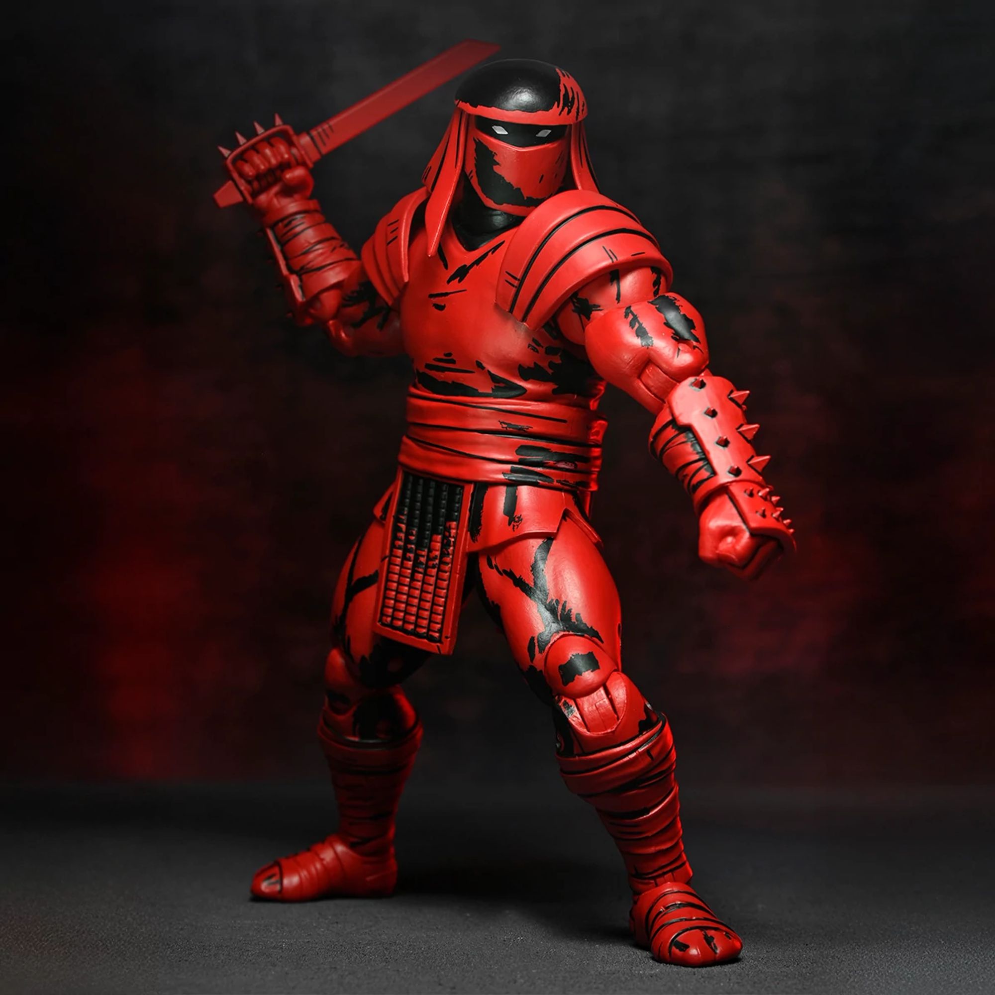 TEENAGE MUTANT NINJA TURTLES (MIRAGE COMICS) - 7" SCALE ACTION FIGURE - RED AND BLACK FOOT ENFORCER