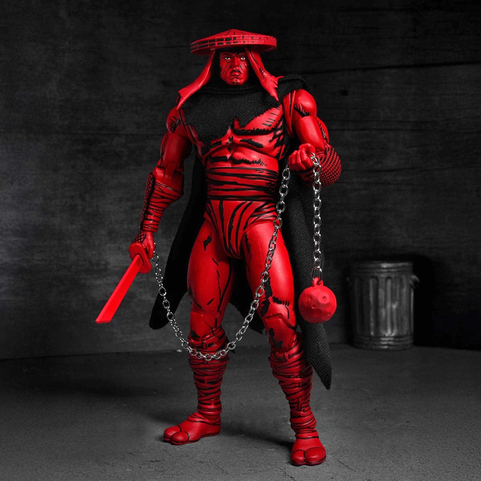 TEENAGE MUTANT NINJA TURTLES (MIRAGE COMICS) - 7" SCALE ACTION FIGURE - RED AND BLACK FOOT ASSASSIN
