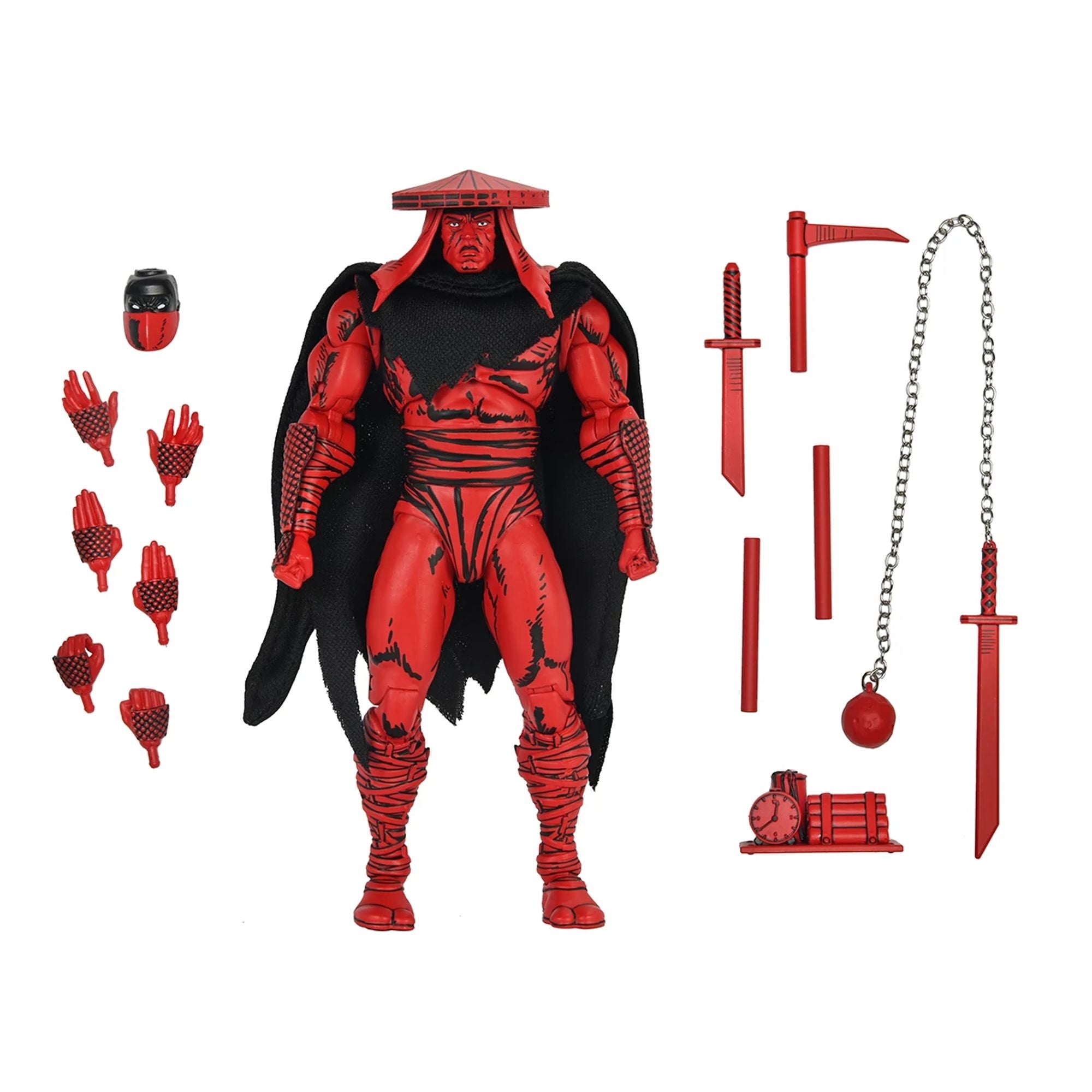 TEENAGE MUTANT NINJA TURTLES (MIRAGE COMICS) - 7" SCALE ACTION FIGURE - RED AND BLACK FOOT ASSASSIN