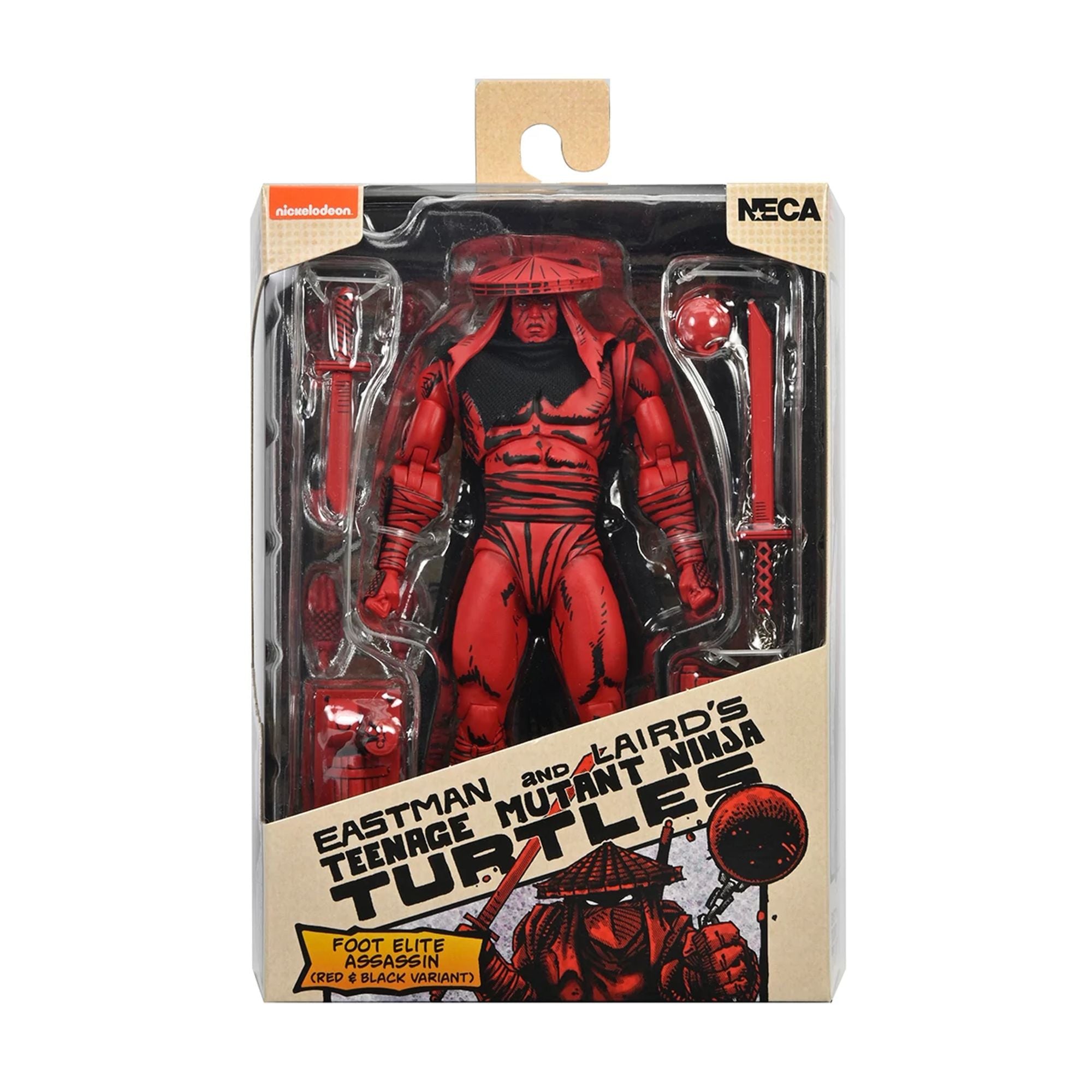 TEENAGE MUTANT NINJA TURTLES (MIRAGE COMICS) - 7" SCALE ACTION FIGURE - RED AND BLACK FOOT ASSASSIN