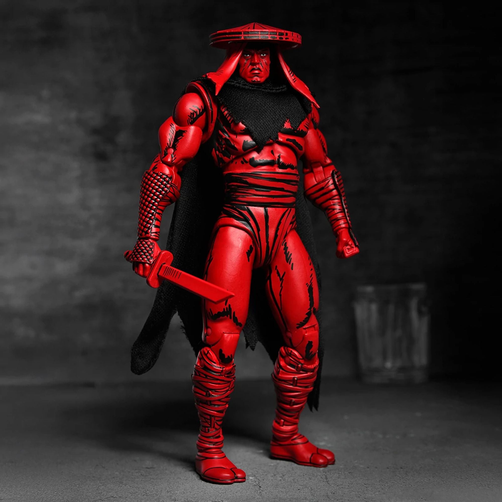 TEENAGE MUTANT NINJA TURTLES (MIRAGE COMICS) - 7" SCALE ACTION FIGURE - RED AND BLACK FOOT ASSASSIN