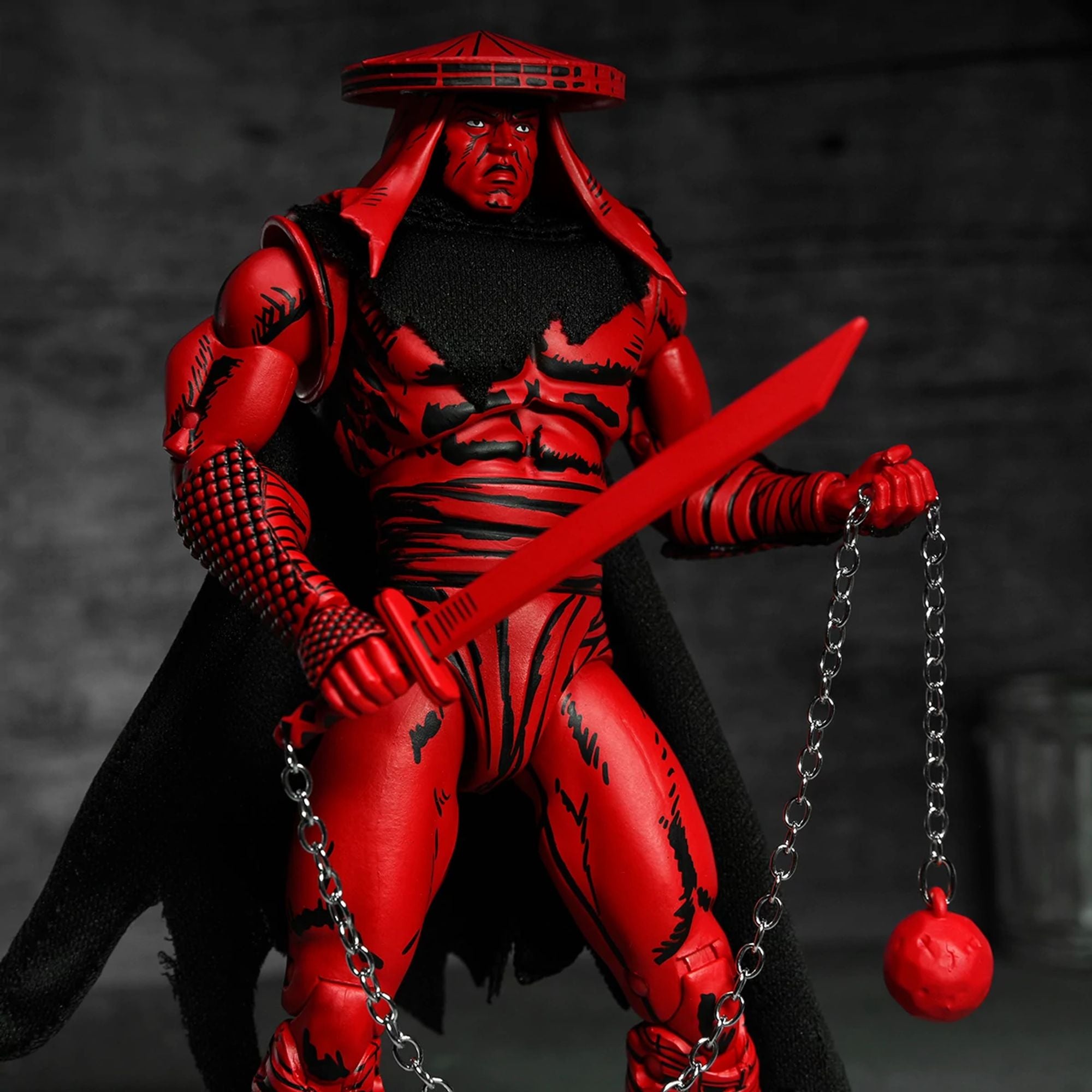 TEENAGE MUTANT NINJA TURTLES (MIRAGE COMICS) - 7" SCALE ACTION FIGURE - RED AND BLACK FOOT ASSASSIN