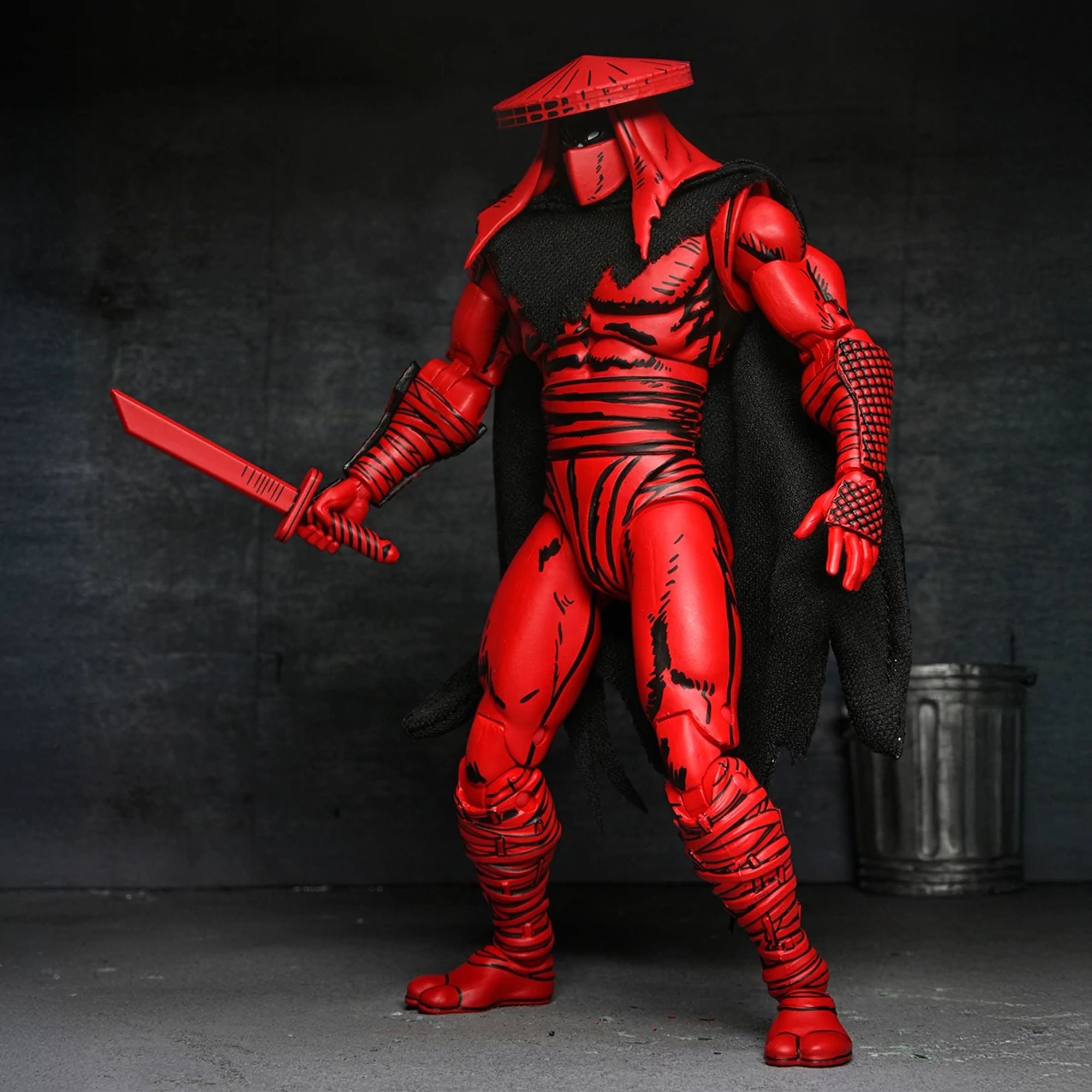 TEENAGE MUTANT NINJA TURTLES (MIRAGE COMICS) - 7" SCALE ACTION FIGURE - RED AND BLACK FOOT ASSASSIN