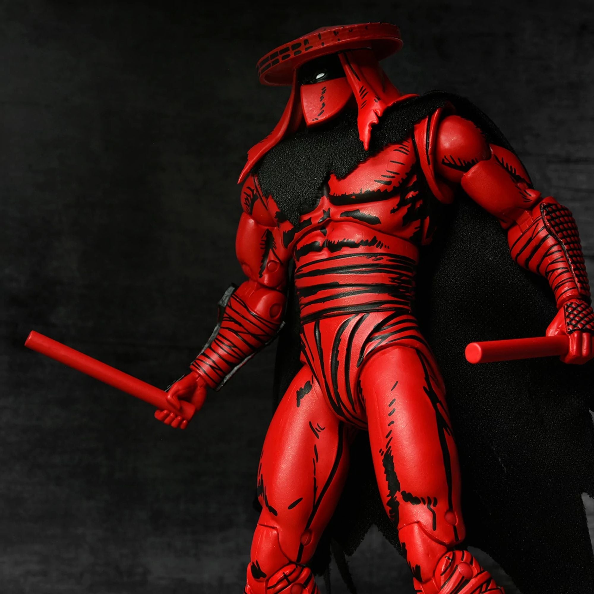 TEENAGE MUTANT NINJA TURTLES (MIRAGE COMICS) - 7" SCALE ACTION FIGURE - RED AND BLACK FOOT ASSASSIN