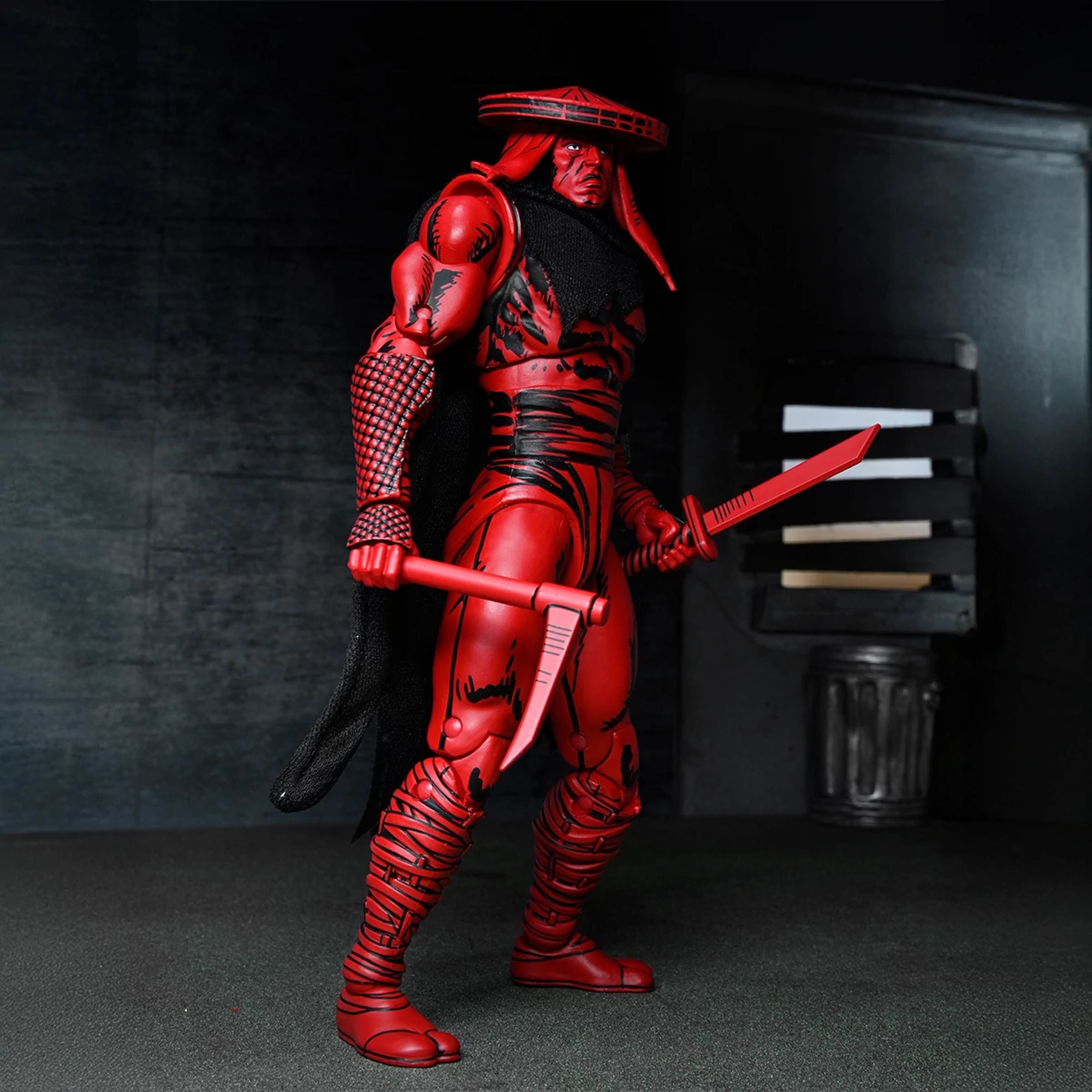TEENAGE MUTANT NINJA TURTLES (MIRAGE COMICS) - 7" SCALE ACTION FIGURE - RED AND BLACK FOOT ASSASSIN
