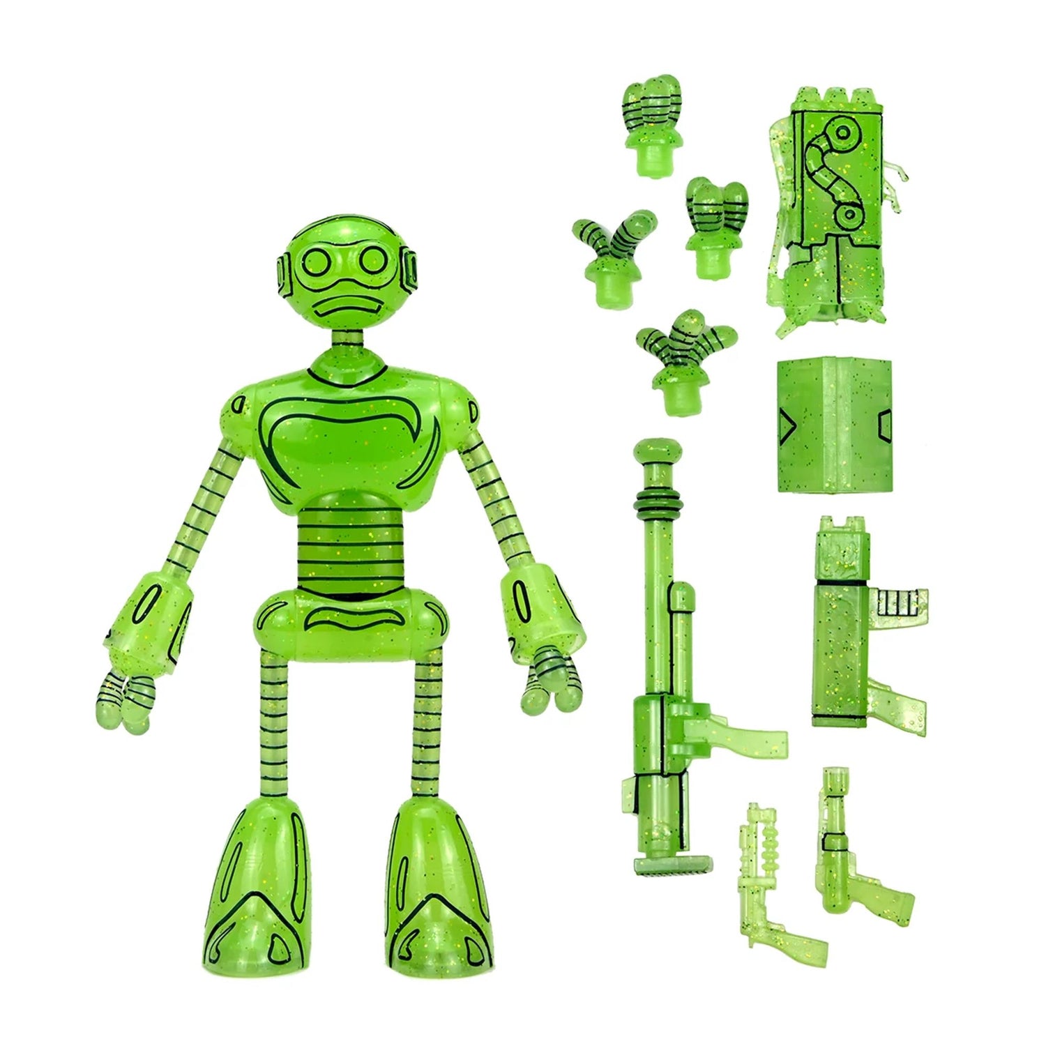 TEENAGE MUTANT NINJA TURTLES MIRAGE COMICS - 7” SCALE ACTION FIGURES – TRANSMAT FUGITOID GID