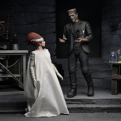 UNIVERSAL MONSTERS - 7” SCALE ACTION FIGURE - BRIDE OF FRANKENSTEIN 90TH ANNIVERSARY THE MONSTER &amp; HIS MATE 2 PACK