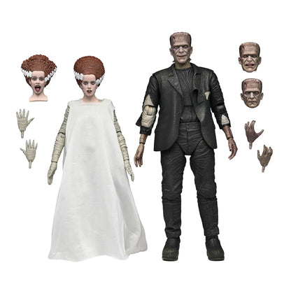 UNIVERSAL MONSTERS - 7” SCALE ACTION FIGURE - BRIDE OF FRANKENSTEIN 90TH ANNIVERSARY THE MONSTER &amp; HIS MATE 2 PACK
