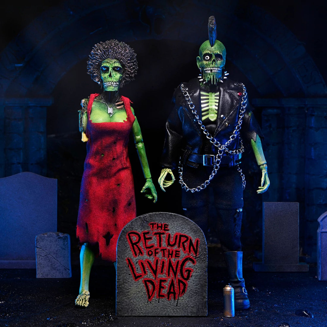 THE RETURN OF THE LIVING DEAD - 8" CLOTHED FIGURE - TRASH & SUICIDE 2 PACK