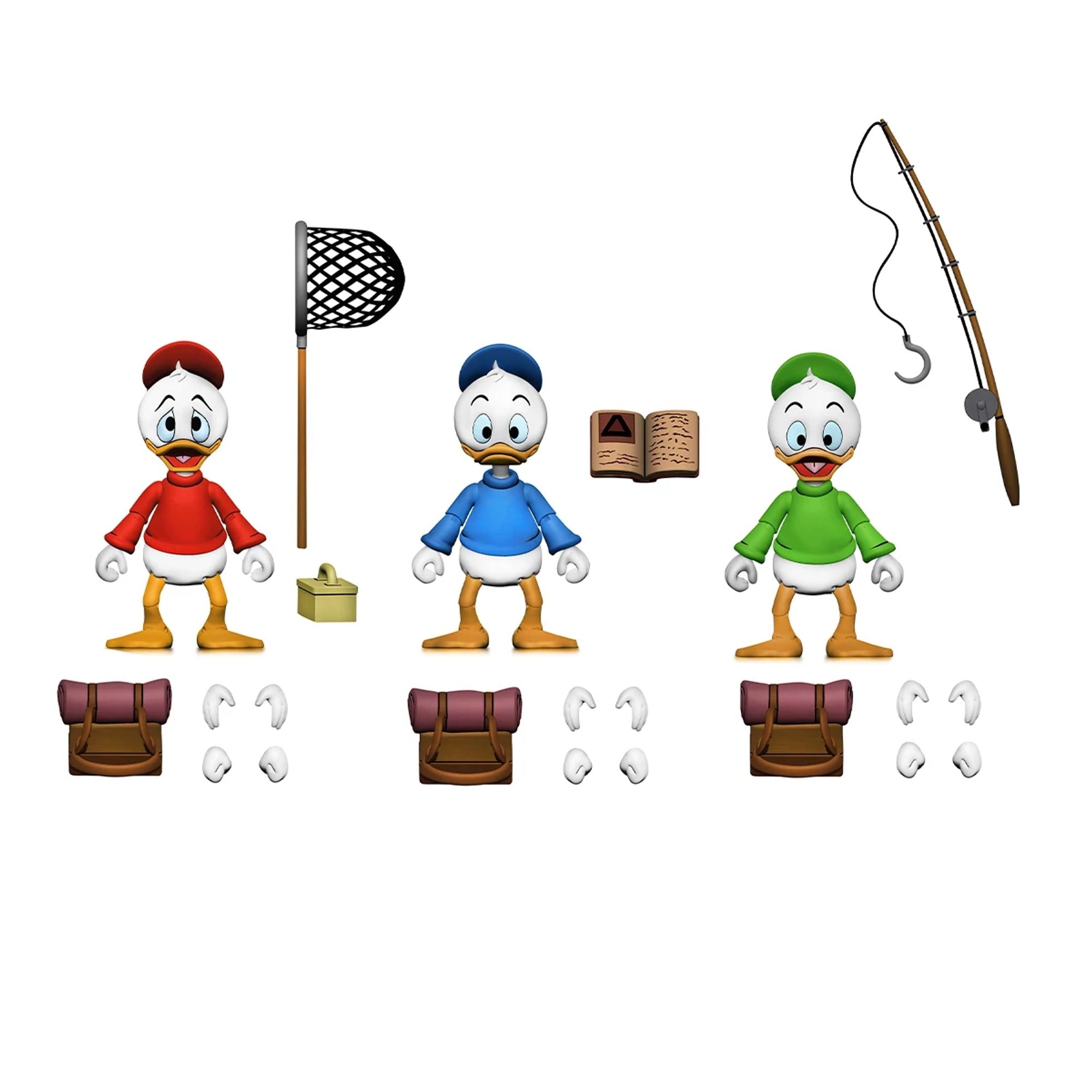 DUCKTALES - 7” SCALE ACTION FIGURE – ULTIMATE HUEY, DEWEY, AND LOUIE 3 PACK