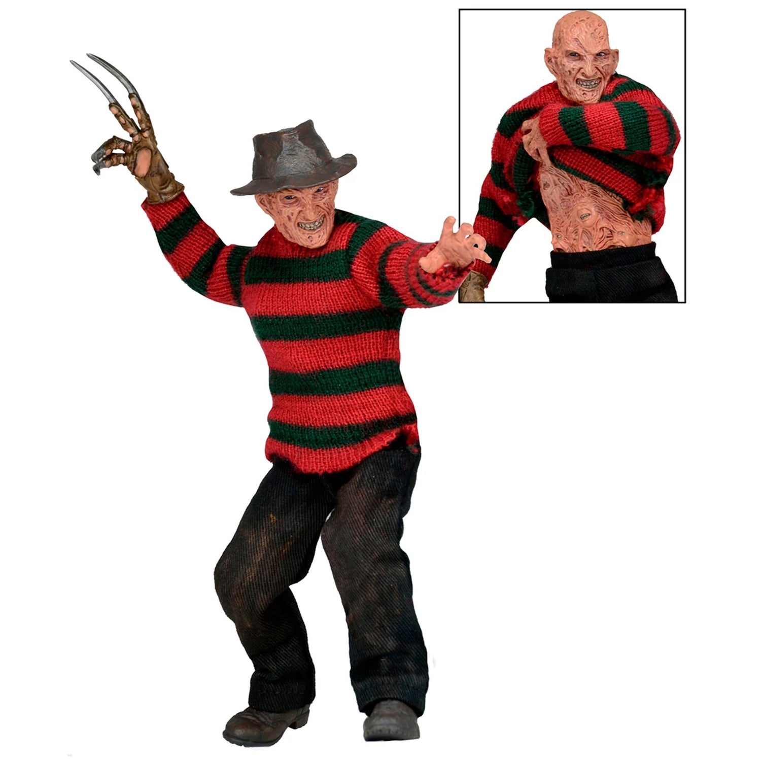 NIGHTMARE ON ELM STREET - 8” CLOTHED FIGURE - DREAM WARRIORS FREDDY