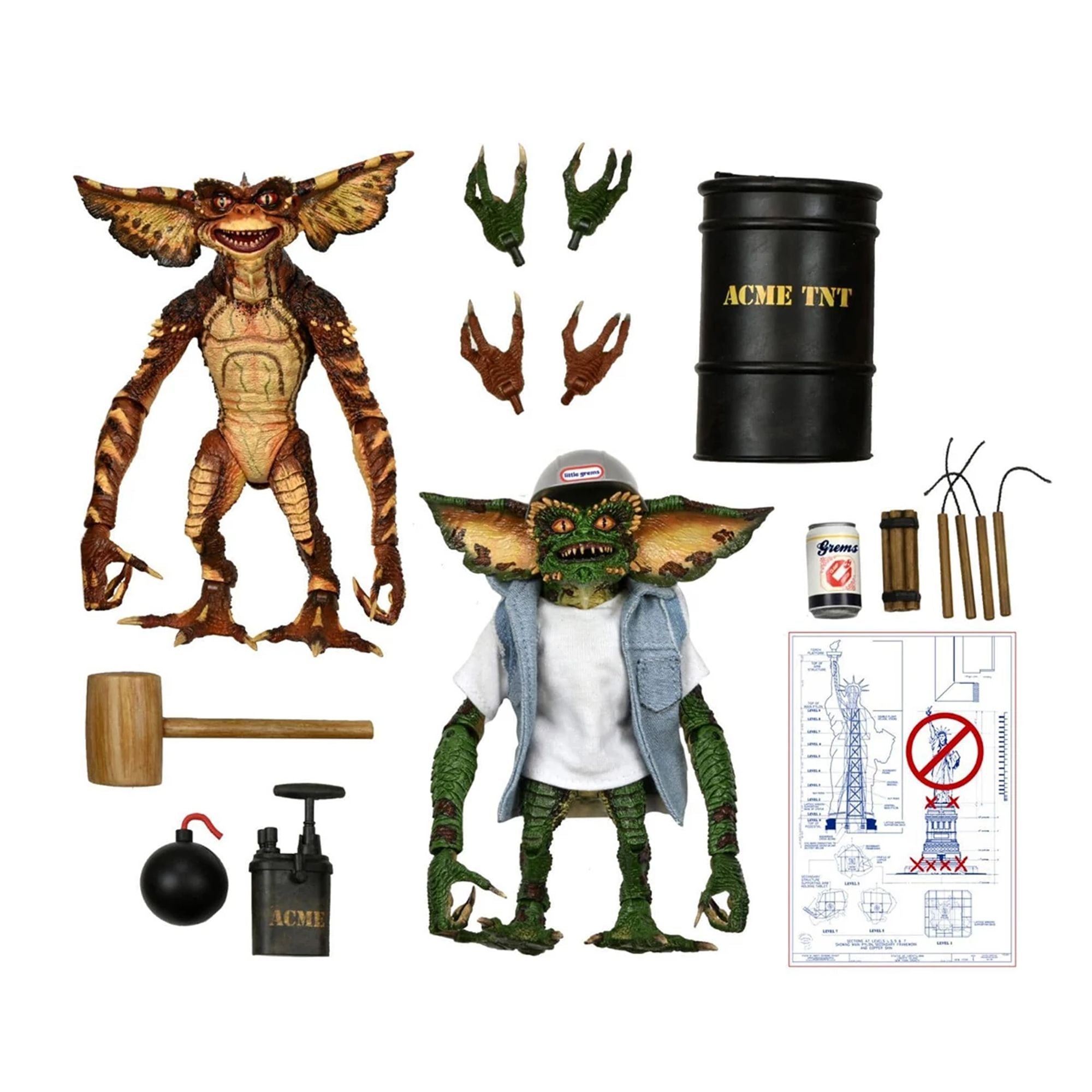 GREMLINS 2 - THE NEW BATCH7” SCALE ACTION FIGURE - DEMOLITION GREMLIN 2 PACK