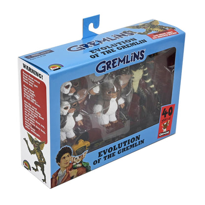 GREMLINS - 7” SCALE ACTION FIGURES - “EVOLUTION OF THE GREMLIN” 40TH ANNIVERSARY BOX SET