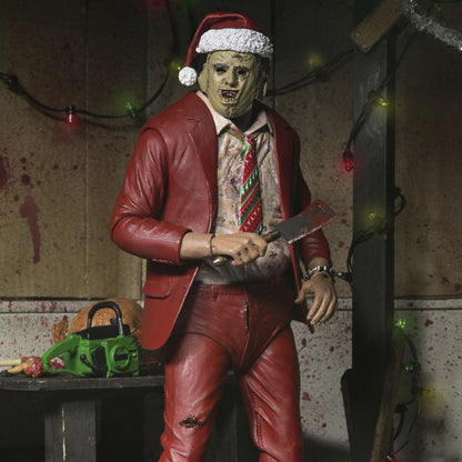 TEXAS CHAINSAW MASSACRE - 7 INCH SCALE ACTION FIGURE - ULTIMATE SANTA LEATHERFACE