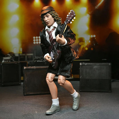 AC/DC 8” CLOTHED ACTION FIGURE -ANGUS YOUNG “HIGHWAY TO HELL” RETRO FIGURE