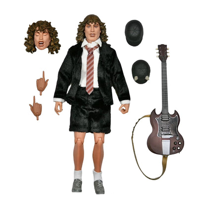 AC/DC 8” CLOTHED ACTION FIGURE -ANGUS YOUNG “HIGHWAY TO HELL” RETRO FIGURE