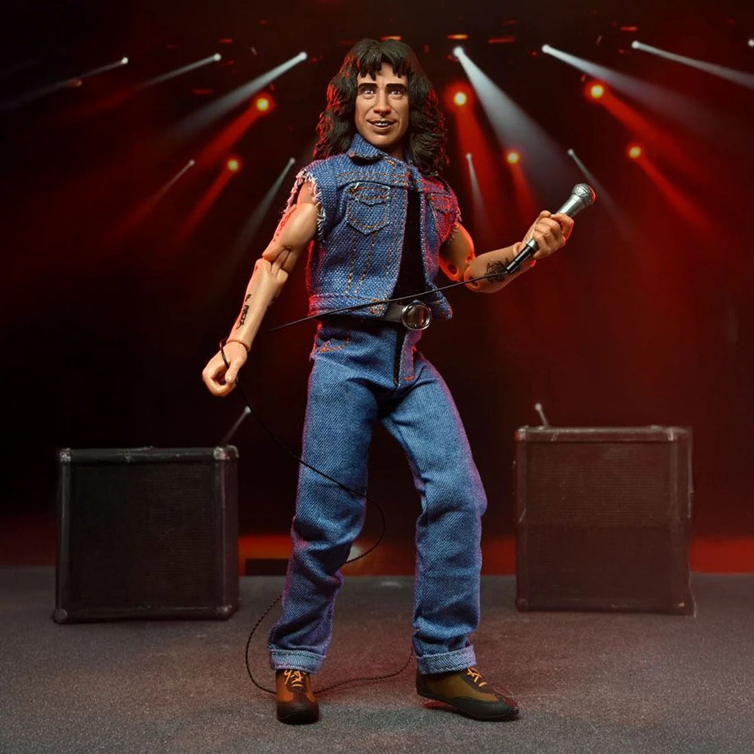 BON SCOTT 8” CLOTHED ACTION FIGURE - BON SCOTT RETRO FIGURE