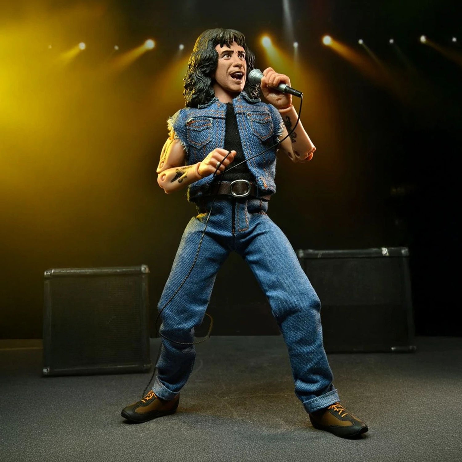 BON SCOTT 8” CLOTHED ACTION FIGURE - BON SCOTT RETRO FIGURE