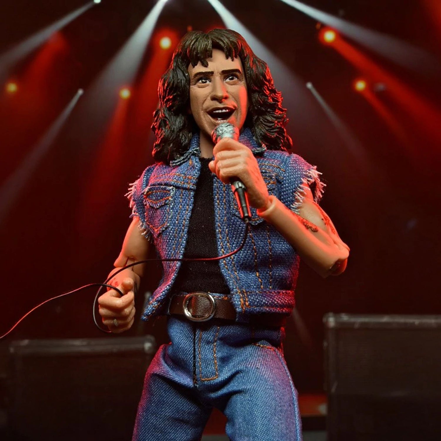 BON SCOTT 8” CLOTHED ACTION FIGURE - BON SCOTT RETRO FIGURE