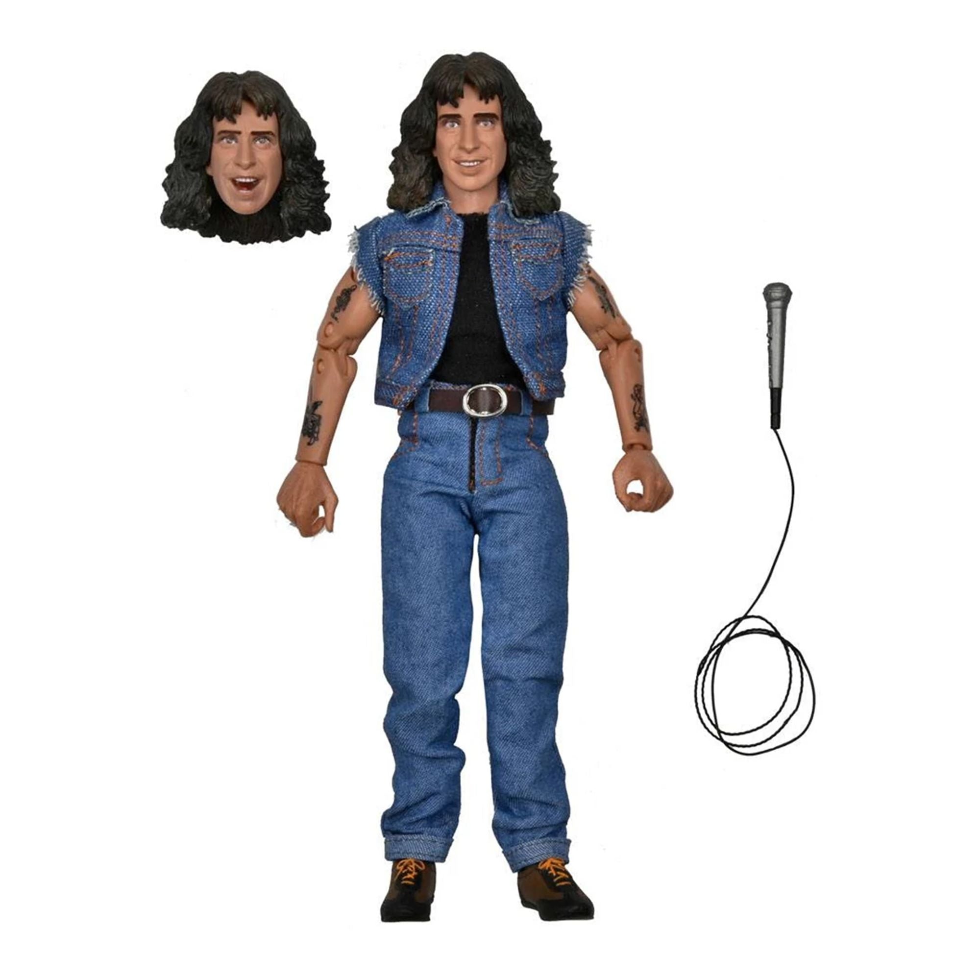 BON SCOTT 8” CLOTHED ACTION FIGURE - BON SCOTT RETRO FIGURE