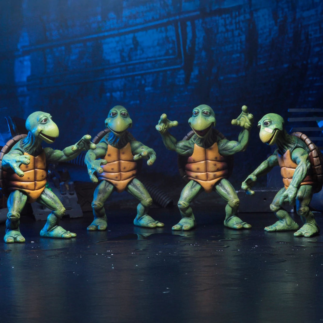 TEENAGE MUTANT NINJA TURTLES (1990 MOVIE) – 1/4 SCALE ACTION FIGURES – BABY TURTLES SET