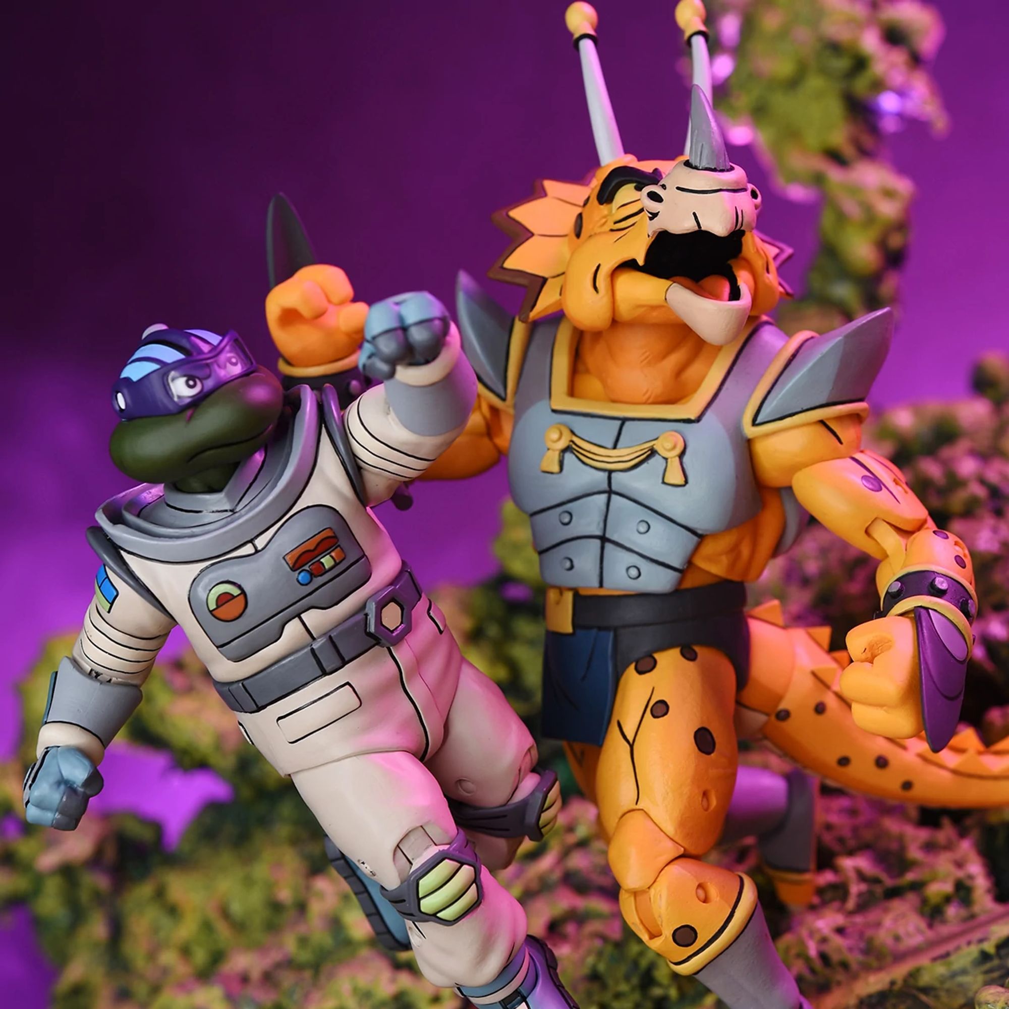 TEENAGE MUTANT NINJA TURTLES (CARTOON) – 7” SCALE ACTION FIGURES - SPACE ADVENTURE &amp;amp; SAMURAI TURTLES