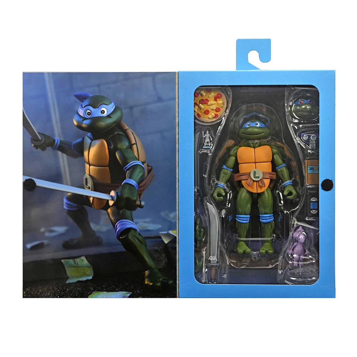 TEENAGE MUTANT NINJA TURTLES (CARTOON) – 7” SCALE ACTION FIGURE – ULTIMATE LEONARDO (VHS)