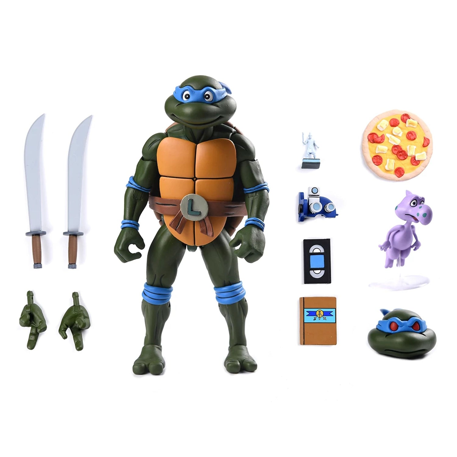 TEENAGE MUTANT NINJA TURTLES (CARTOON) – 7” SCALE ACTION FIGURE – ULTIMATE LEONARDO (VHS)