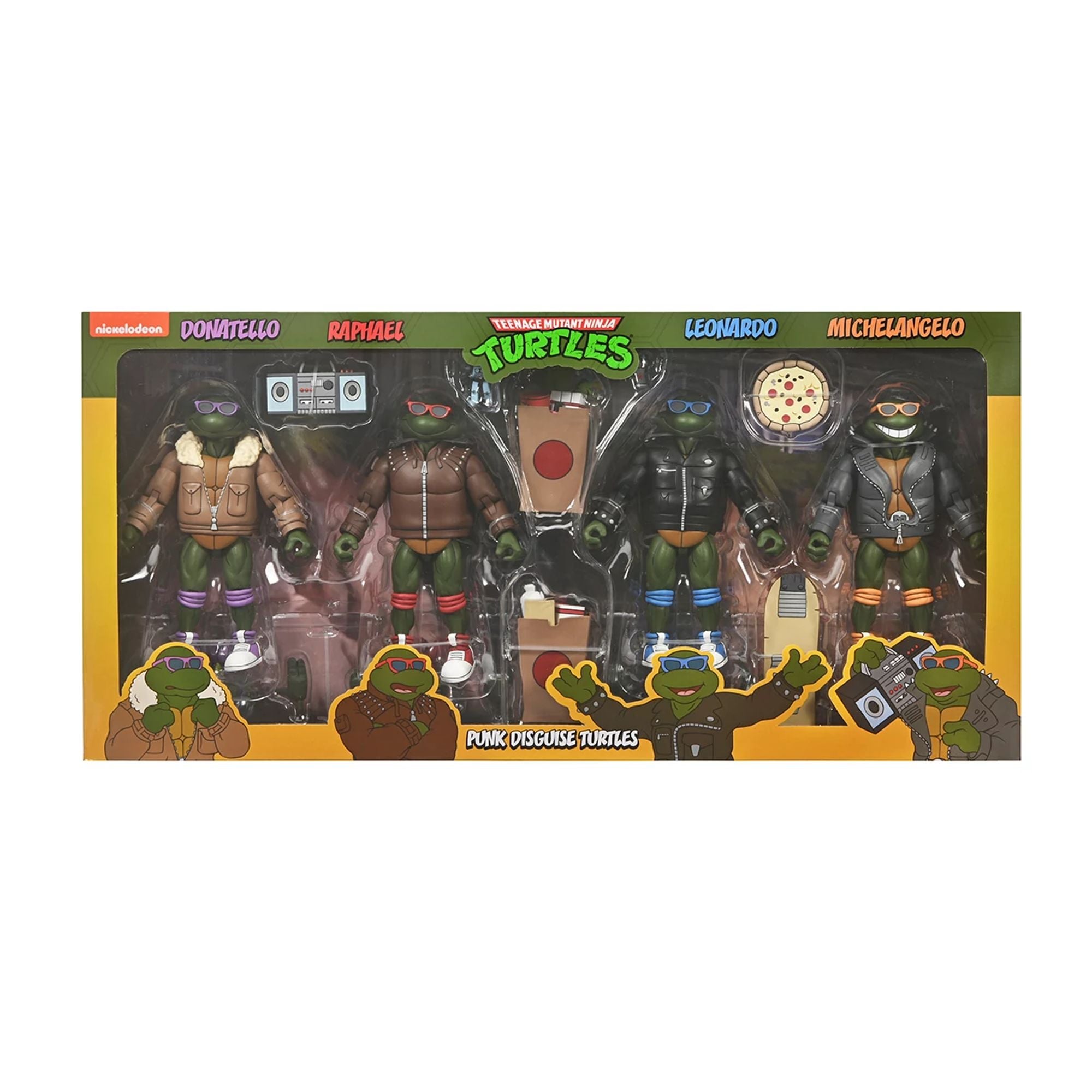 TEENAGE MUTANT NINJA TURTLES (CARTOON) – 7” SCALE ACTION FIGURE – PUNK TURTLES 4 PACK