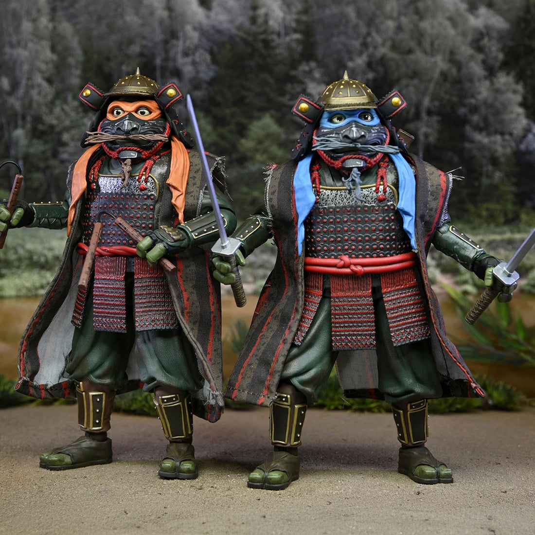 TEENAGE MUTANT NINJA TURTLES 3 (MOVIE) - 7" SCALE ACTION FIGURES - LEONARDO & MICHELANGELO 2 PACK