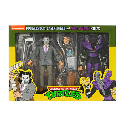 TEENAGE MUTANT NINJA TURTLES (CARTOON) - 7” SCALE ACTION FIGURE - BUSINESS SUIT CASEY JONES &amp;amp; SPLIT