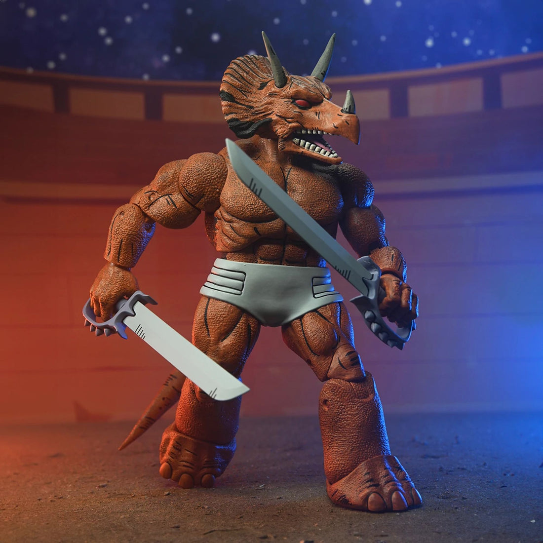 TEENAGE MUTANT NINJA TURTLES (MIRAGE COMICS) - 7" SCALE ACTION FIGURE - TRICERATON GLADIATOR