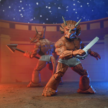 TEENAGE MUTANT NINJA TURTLES (MIRAGE COMICS) - 7&quot; SCALE ACTION FIGURE - TRICERATON GLADIATOR