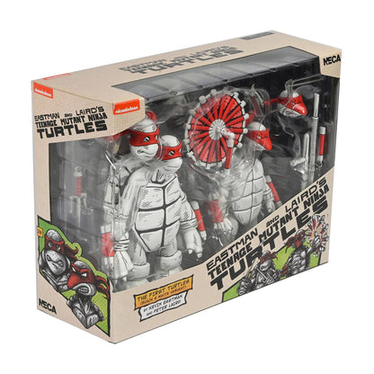 TEENAGE MUTANT NINJA TURTLES (MIRAGE COMICS) - 7&quot; SCALE ACTION FIGURE - BLACK &amp; WHITE FIRST TURTLES