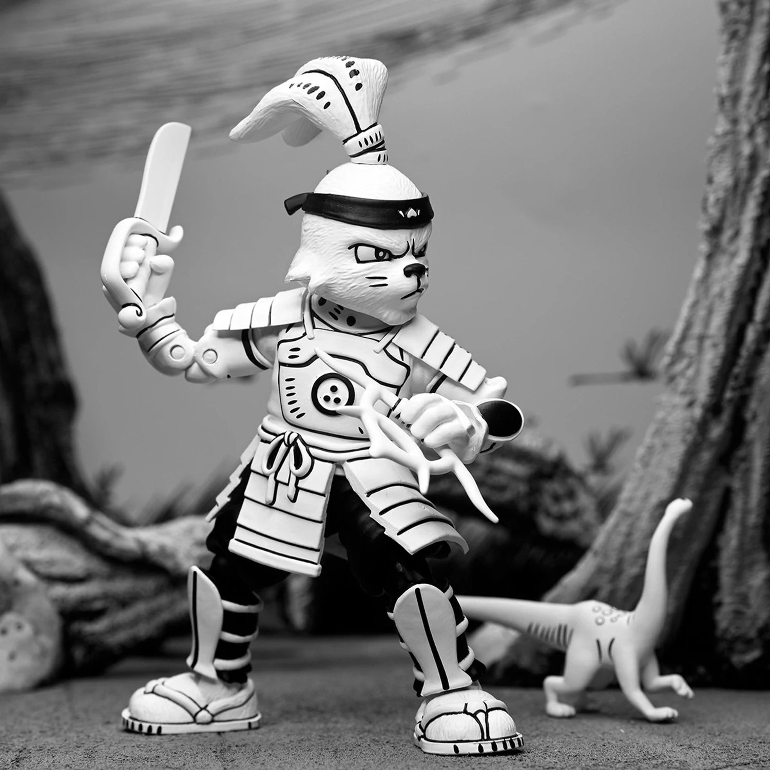 USAGI YOJIMBO – 7” SCALE ACTION FIGURE – SAMURAI USAGI YOJIMBO BLACK &amp; WHITE FIGURE