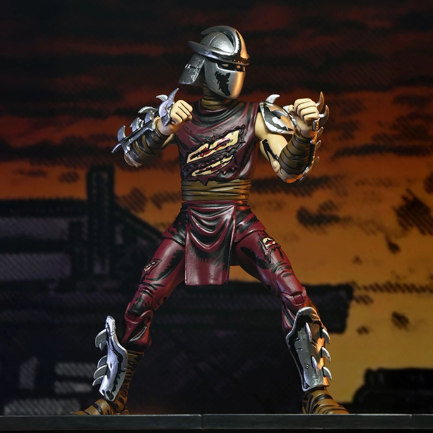 TEENAGE MUTANT NINJA TURTLES (MIRAGE COMICS) - 7&quot; SCALE ACTION FIGURE – BATTLE DAMAGED SHREDDER