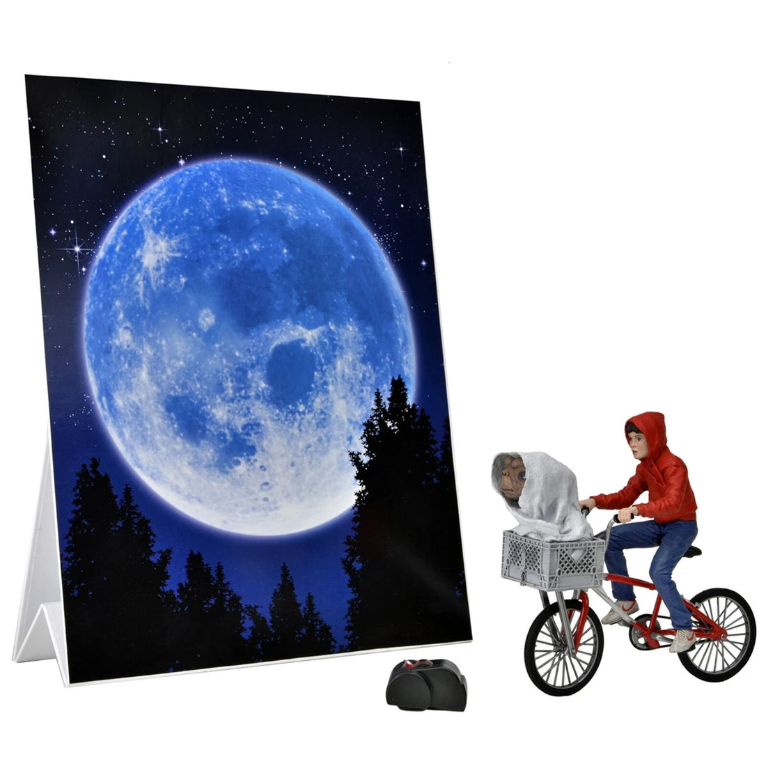 ET 40TH ANNIVERSARY - 7" SCALE ACTION FIGURE - ELLIOTT & ET ON BIKE