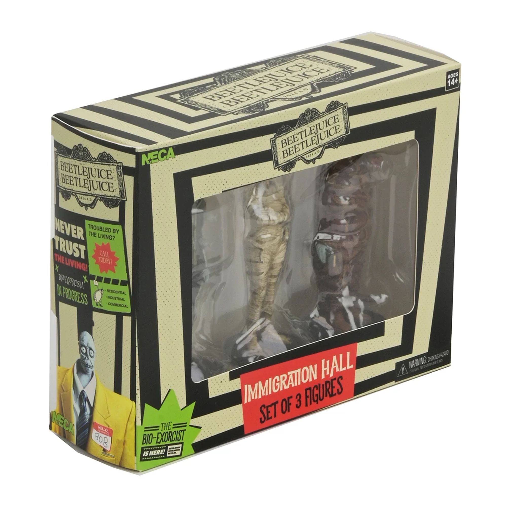 BEETLEJUICE BEETLEJUICE – 3&quot; SET - &quot;IMMIGRATION HALL SET 1&quot; (MUMMIFIED IMMIGRATION OFFICER, RICHARD)