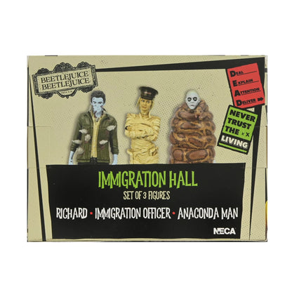 BEETLEJUICE BEETLEJUICE – 3&quot; SET - &quot;IMMIGRATION HALL SET 1&quot; (MUMMIFIED IMMIGRATION OFFICER, RICHARD)