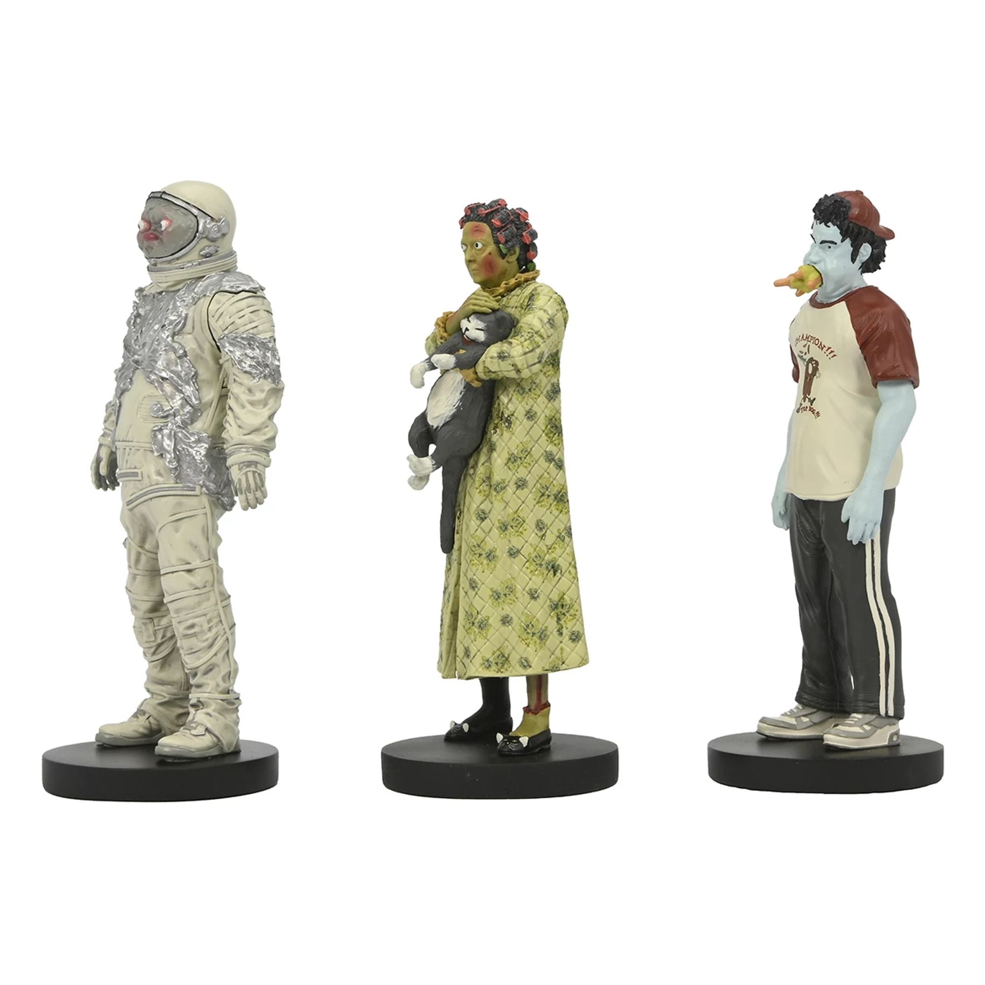 BEETLEJUICE BEETLEJUICE – 3&quot; SET - &quot;WAITING ROOM SET 2&quot; (CAT LADY, SPACE MAN, HOT DOG CHAMPION)