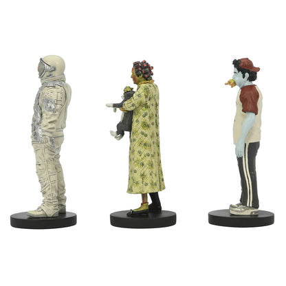 BEETLEJUICE BEETLEJUICE – 3&quot; SET - &quot;WAITING ROOM SET 2&quot; (CAT LADY, SPACE MAN, HOT DOG CHAMPION)